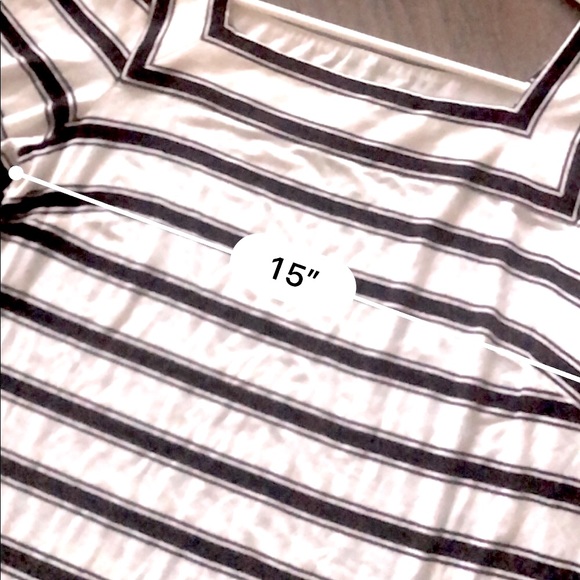 LOFT striped long sleeve shift dress with square neck - Picture 7 of 7